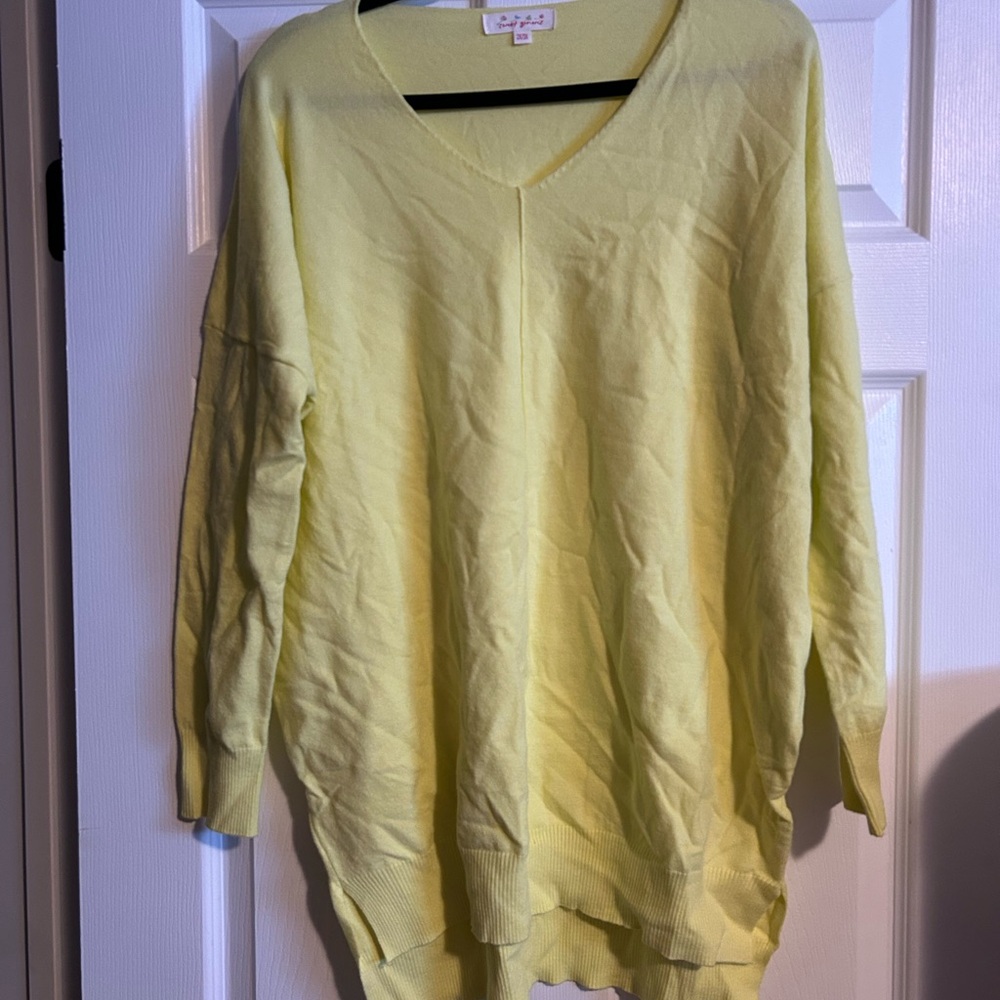 Yellow V-Neck Sweater